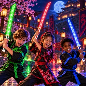 Assorted Color LED Ninja Sword With Sheath