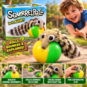 Assorted Color Lifelike Chasing Rolling Squirrel Ball