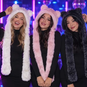 Assorted Color Long Fuzzy Mouse Hat