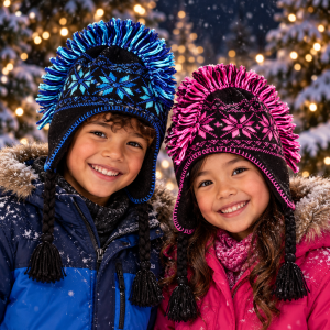 Assorted Color Neon Mohawk Knit Winter Hat