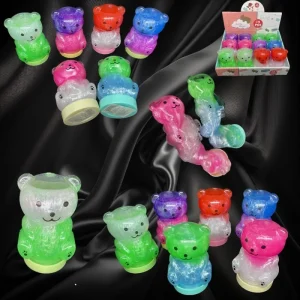 Assorted Color Ombre Slime In Teddy Bear Container