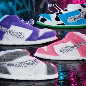 Assorted Color Plush Slippers