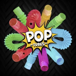 Assorted Color Pop Tube Noise Maker 12 Pack