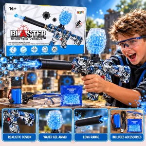 Assorted Color/Print Large Gel Ball Shooter with Silencer