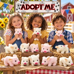 Assorted Color Walking Pig On Leash