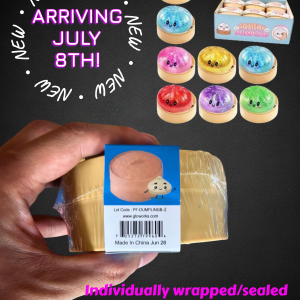 Assorted Glitter Surprise Squishy Plastic Sealed *Sold As a Display of 12 Only