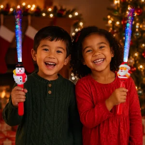 Assorted Snata/Snowmal Fiber Optic Wands