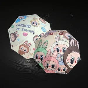 Assorted Style Childrens Labubu Printed Umbrella