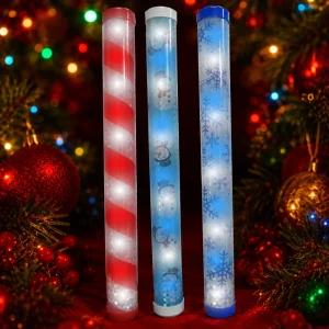 Assorted Style Christmas Bataon Candycane, Snowman, Snowflake