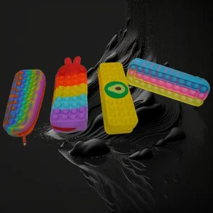 Assorted Style/Color Fidget Pop Pencil Case