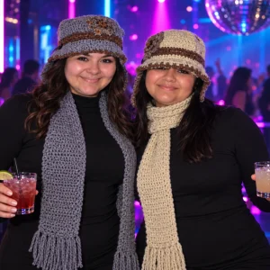 Assorted Style Knit Hat/Scarf Set