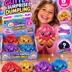 Assorted Surprise Jumbo 6" Squishy Glitter Dumpling