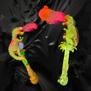 Asst Color Dinosaur Wand With Spray Feature