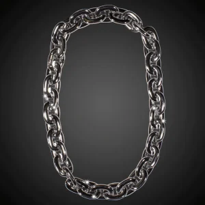 Black Flashing Chain Link Necklaces