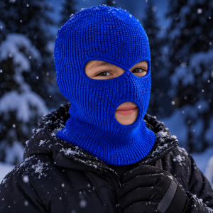 Blue Knit Ski Mask