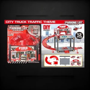 Carded Diy Fire Rescue Building Play Set