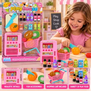 Carded Grocery Shopping Play Set With Cart And Food