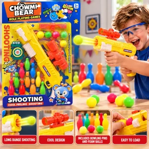 Carded Pop Ball Shooter With Targets