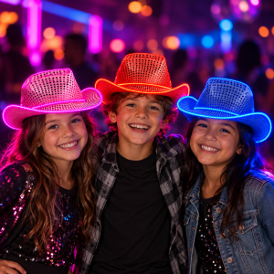 EL Wire Cowboy Hat