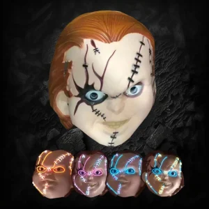 EL Wire Light Up Movie Doll Mask