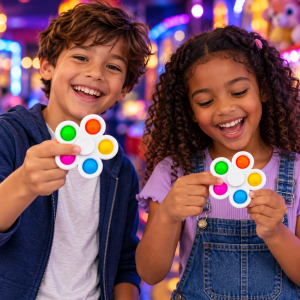 Fidget Spinner with 5 Bubble Pops
