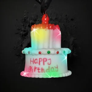 Flashing Birthday Charm Necklace