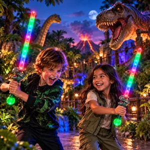 Flashing Dino Sword W/ T-Rex Handle, Sound, And Clear Ninja Style Blade