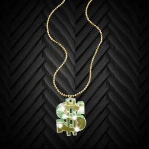Flashing Dollar Necklace