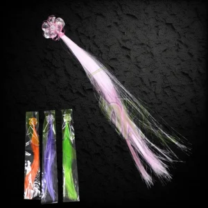 Flashing Hair Extensions With Gem Flowers - Assorted Colors