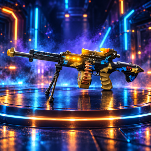 Flashing Machine Gun In Gift Box