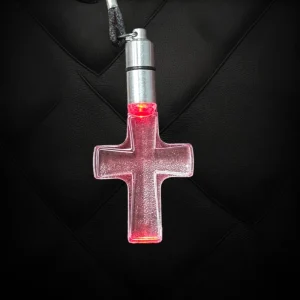 Flashing Multi-Color LED ACrylic Cross Necklace