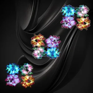 Flashing Multi-Color LED Lei Bracelet Assorted Color 12 Per Pack 14257