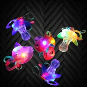 Flashing Pacifier Necklace Hard Tip, , 16X20X29