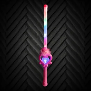 Flashing Pink Furry Princess Wand
