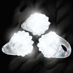 Flashing Ring Bumpy Shaped White Only W/White LED'S