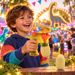 Flashing T-Rex Bubble Gun - (18X29X29, ) 142