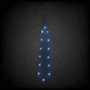 Flashing Tie With White LED Lights