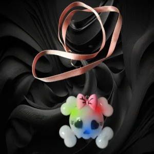 Girl Necklace With Pink Neck Cord