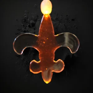 LED ACrylic Mardi Graz Pendant On Non-Flashing Lanyard
