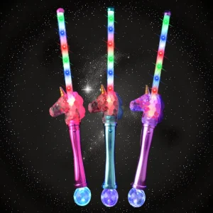 LED Assorted Color Unicorn Ball Wand