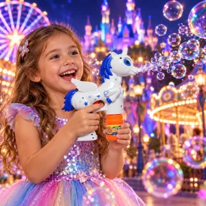 LED Assorted Color Unicorn Bubble Blower