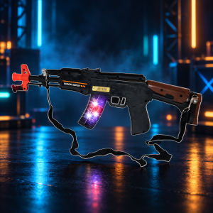 LED Black Machine Gun In Bag