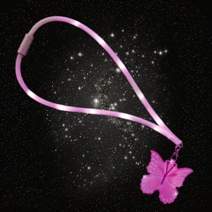 LED Butterfly Charm on Flashing Lanyard