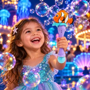 LED Clow Fish Bubble Wand