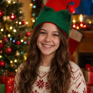 LED Flashing Elf Hat