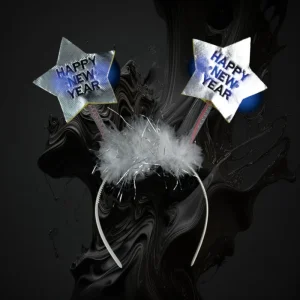 LED Flashing Happy New Year Star Boppers