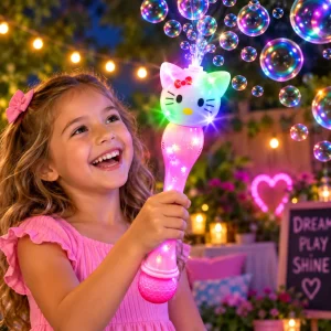 LED Flashing Kitty Bubble Wand