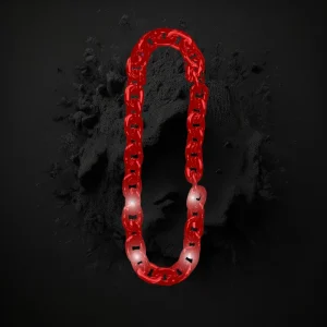 LED Flashing Oversized Red Chain Link Necklace