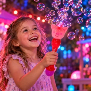 LED Flashing Pig Shaped Bubble Wand