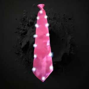 LED Flashing Pink Neck Tie